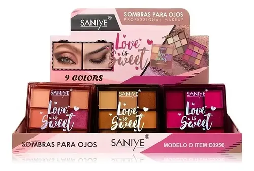 Paleta Sombras Maquillaje Ojos 9colores Love Is Sweet Saniye