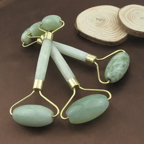 Rodillo De Jade Natural Masajeador Facial Y Antiarrugas
