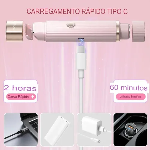 Depiladora Eléctrica Facial Recargable Con Recortadora Mujer