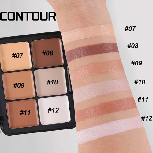 Colorete En Polvo Iron Box De 12 Colores, Corrector Facial D
