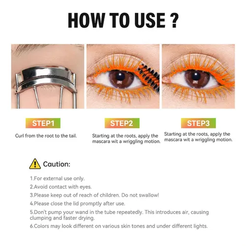 Rímel Naranja Neon – Brillo Para Fiestas Nocturnas