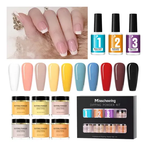 Nuevo Kit De Polvos For Uñas: 6 Colores, No Se Necesita