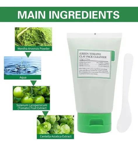 .mascarilla De Tomate Verde, Mascarilla Facial De Arcilla