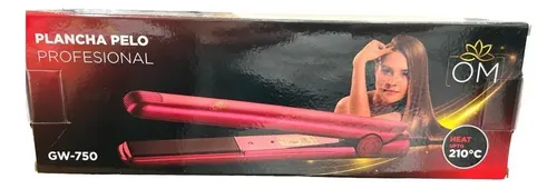 Plancha De Pelo Alisador De Cabello Profesional C/regulador Color Rojo