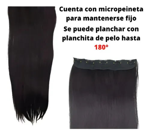 Cortinas Extensión Pelo Lacio Simil Natural Planchita 180°c