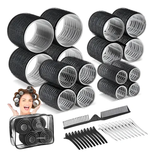 Set De 38 Rulos Para Cabello Obeoby Sin Calor 2.5-6.0cm
