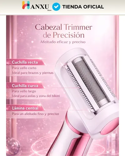Depiladora 4 En 1 Usb Mujer Afeita Cuerpo, Rostro, Axilas