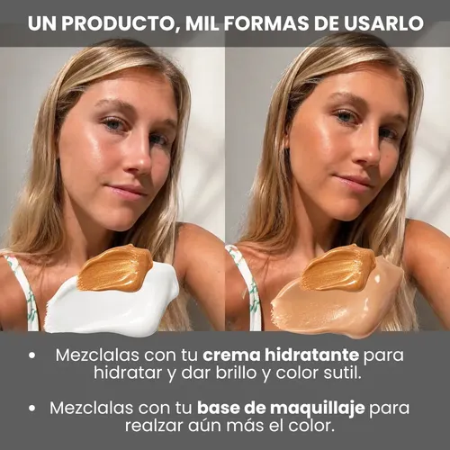 Bronzer Líquido Sun Drops x2 | Efecto Bronceado | Glow Dorado | Iluminador | Bronceador En Gotas | Rubor | Multitasker | Makeup Maquillaje | Tono Personalizable