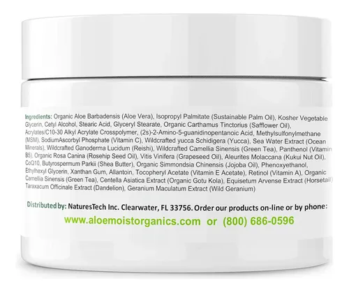 Loción Orgánica De Aloe Vera Para Rostro, Crema Hidratante