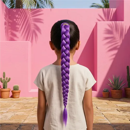 Postizo Trenza Larga Estilo Cosplay Para Disfraz