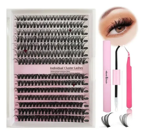 280pcs Extensiones De Pestañas Postizas Individual 9-16mm 30d+40d(9mm-16mm) 9 Mm 0.07 Mm