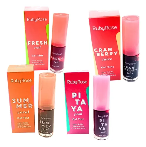Tintas Gel Labios Ruby Rose Tint Lips Hialuronico