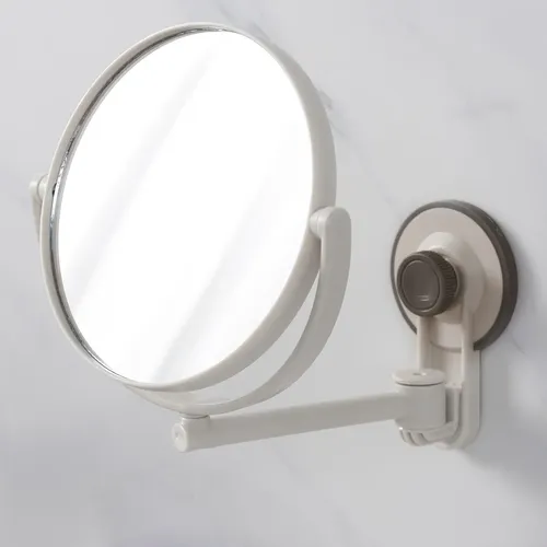 Espejo De Baño Cosmético Con Ventosa, Aumento 1x/3x Ajustabl