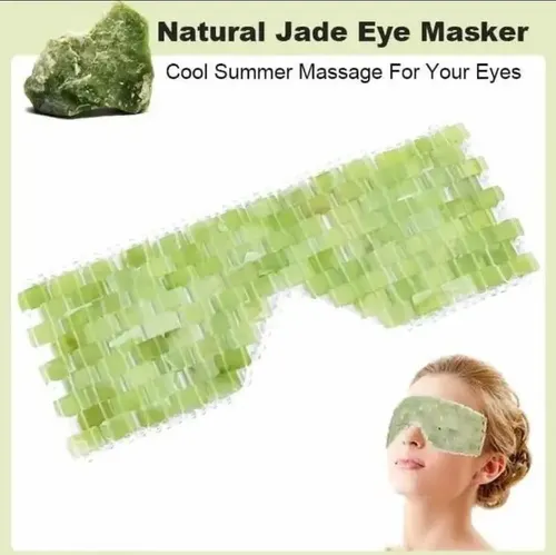 Mascara De Ojos Antifaz Relajante Piedra Jade Verde