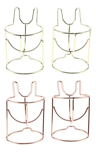 +2pcs Sponge Maquillaje De Esponja De Maquillaje Soporte De  Luxury Gold