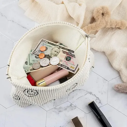 Women’s Travel Makeup Bag, Beige Organizer