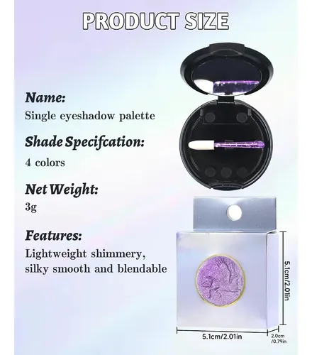 Paleta De Sombras Glitter Blue Fairy Lysdefeu 3 G