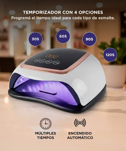 Cabina Para Uñas Care By Gadnic Future V3 Base Desmontable 18,8W Panel Digital Táctil