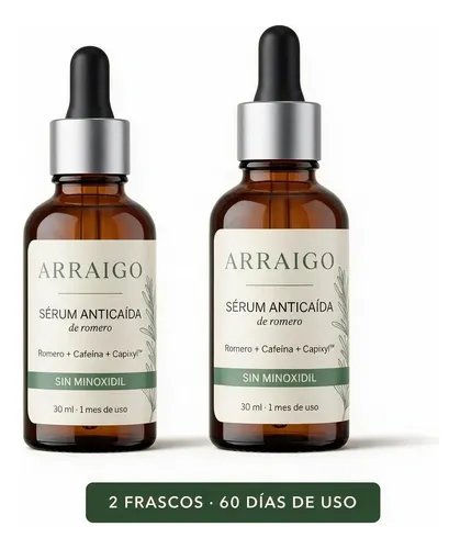 2 Serum Capilar Anticaida Arraigo Romero Cafeina 30ml