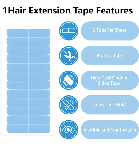 Extensiones De Cabello Con Cinta Opvixi 144 Pzs 1.6×0.3 In