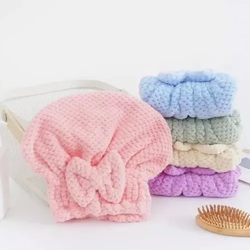 Gorro Toalla Turbante Microfibra Secar Pelo Secado Rápido