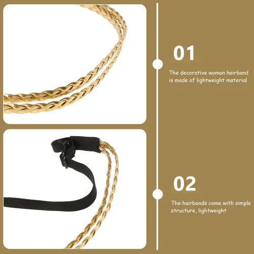 Diadema De Pelo Trenzado Elástica Ajustable