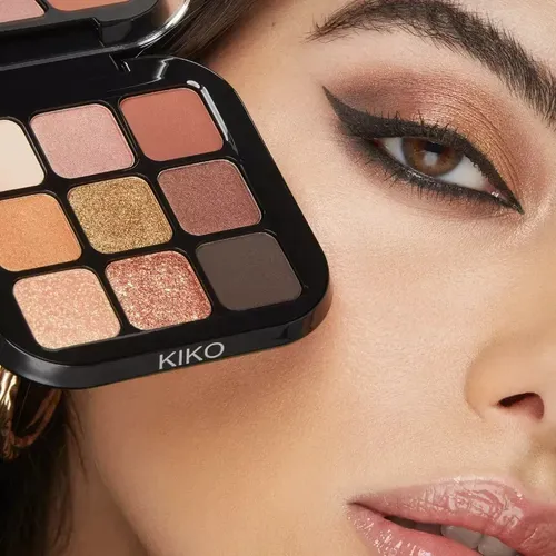 Kiko Milano Eyeshadow Palette Glamour Multi Finish Color 01 Tonos Tierra