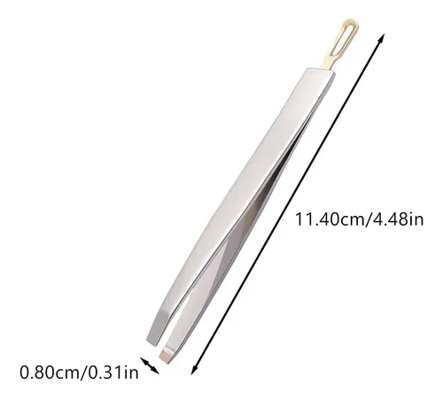 Set De 3 Pinzas Para Cejas, Moldeadoras Y Depiladoras Plateado