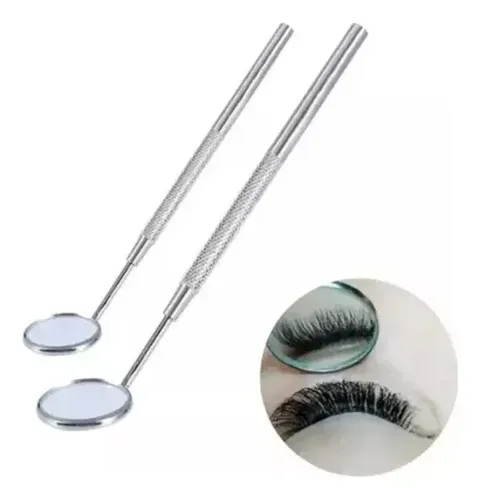 Kitx5 Espejo Pestañas Postizas Extensiones Acero Inoxidable