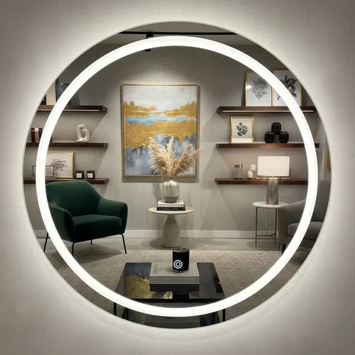 Espejo Circular Con Luz Led Baño Redondo Tocador 60cm