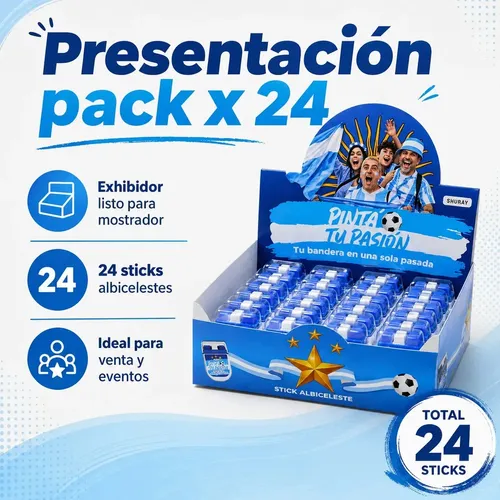 Pintura Facial Argentina Stick Maquillaje Artístico X24