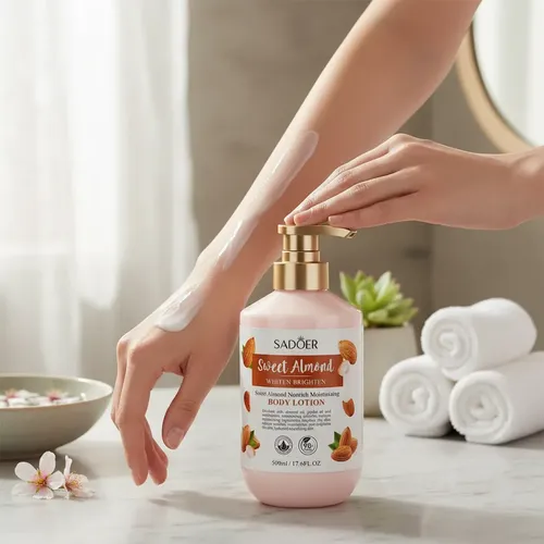 Body Lotion Sadoer Sweet Almond Whiten Brighten 500 Ml