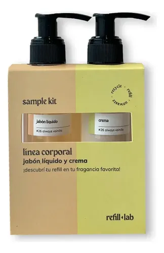 Set Corporal Vegano Jabon Liquido Y Crema Refill Lab