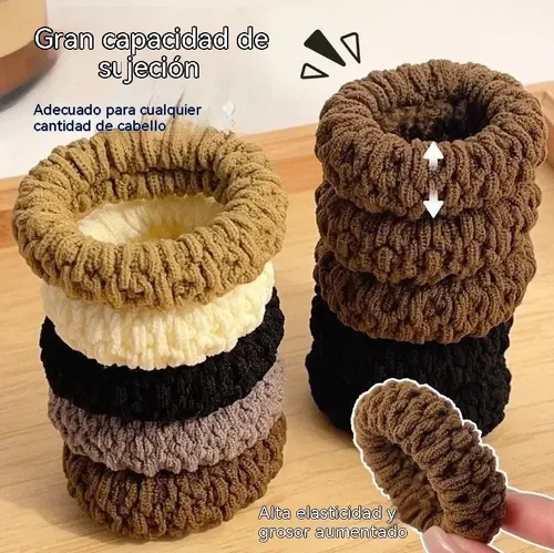 Ligas Elásticas Resistentes X5 Para Cabello Grueso