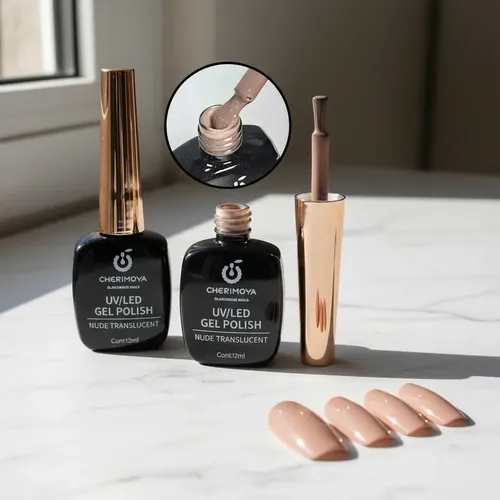 Esmalte Semipermanente Gel Polish Nude Translucent Cherimoya