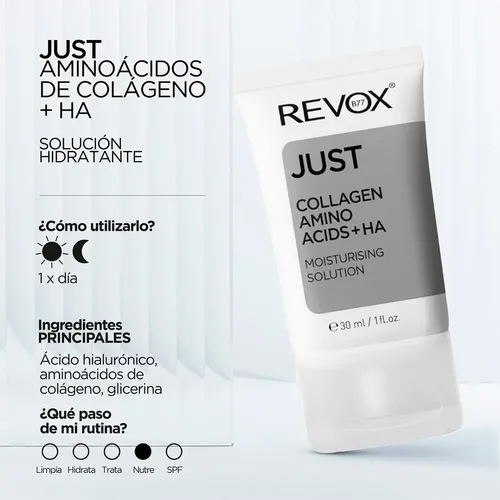 Revox Just Aminoácidos De Colágeno + Ha·solución Hidratante Tipo De Piel Todo Tipo De Piel