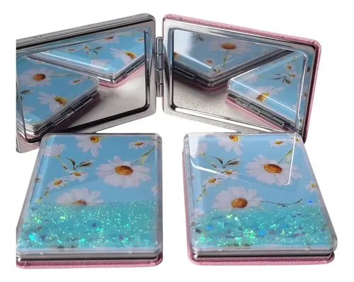 Espejo Doble De Cartera/bolsillo Portátil C/aumento X6unid