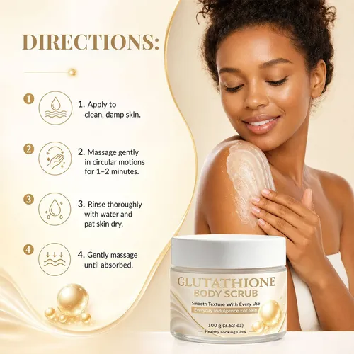 Scrub Corporal Glutatión Exfoliante Suave Y Piel Radiante
