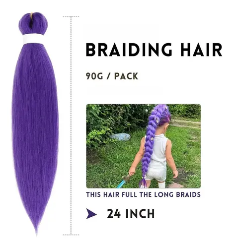Tendencia Peluca Trenzada Morada: 2 Extensiones De ..