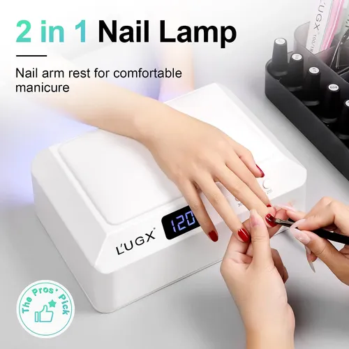 Lámpara Uv Led L’ugx 72w Para Uñas Con Almohadilla