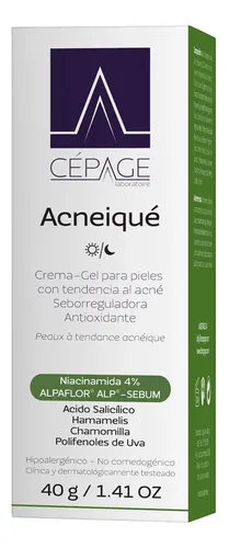 Acneique Crema 40g Piel Grasa Acneica Cepage Antioxidante