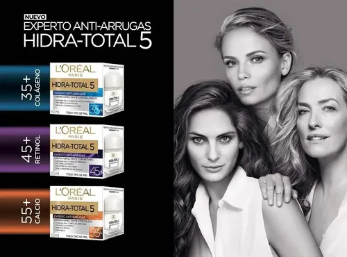 Crema Antiarrugas Hidra Total 5 Loreal 55+ Con Calcio