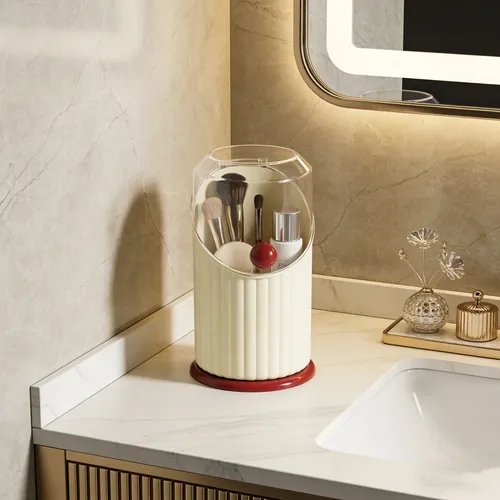 Soporte Para Brochas De Maquillaje, Recipiente De Almacenami