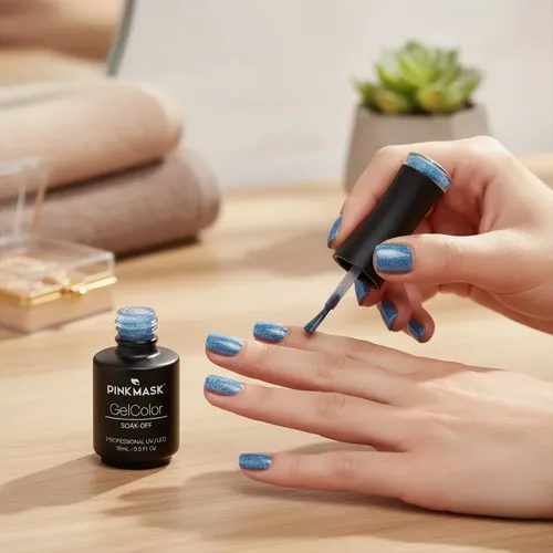 Base Coat Blueberry Jelly Reflective 15ml Pink Mask