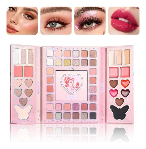 Paleta De Maquillaje 54 Colores, Sombras, Rubor E Iluminador