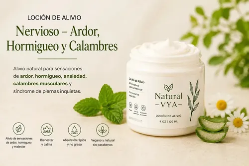 Locion Alivio Nervioso Picazón Hormigueo Ardor Calambres Vya