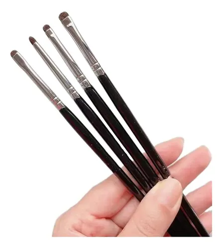 Kit De Brochas Finas Para Ojos Delineado Y Corrector