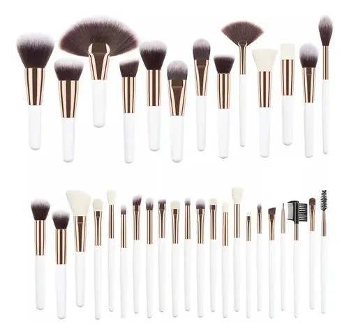 Juego De 40 Broches De Maquillaje De Gama Alta, Brochas Suel
