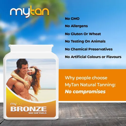 Píldoras Bronceadoras Mytan Bronze, Paquete Doble, 200 Cápsu