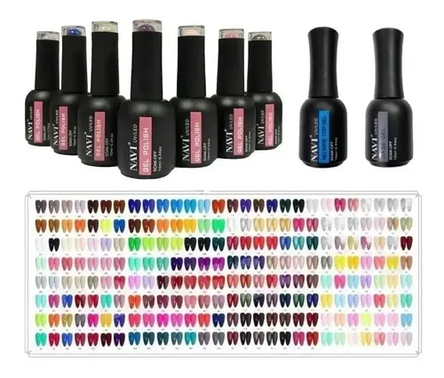 Kit De 6 Smalte Gel Semipermanente Base Top 10ml Gel Uv Led Color A Elección